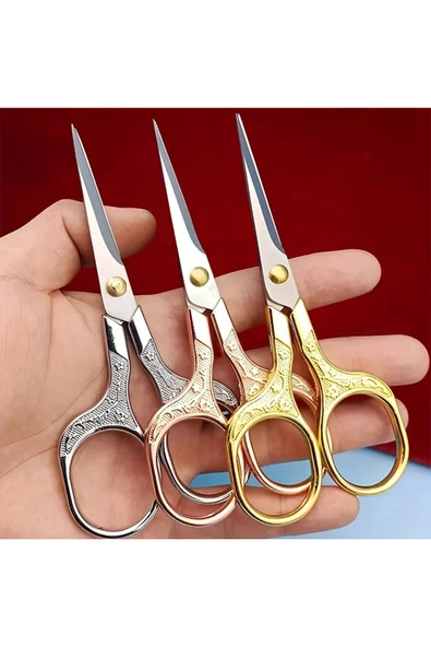 Choice Paslanmaz Çelik Makas Kumaş İplik Dikiş Makası Renkli El Sanatları Ev Nakışı Dikiş... - Resim 2