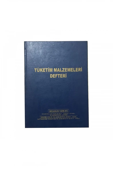 Kocaoluk Tüketim malzemeleri dayanıklı taşınırlar ve kütüphane defteri Ciltli 100 yaprak 200 sayfa ürün görseli 1