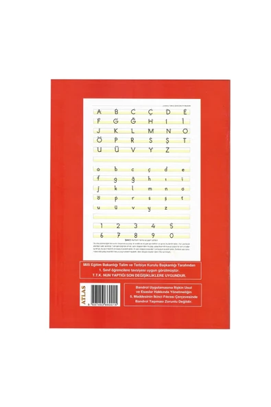 Atlas Ilköğretim 2024 Yeni Satır Aralıklarına Uygun Standart Yazı Defteri 10 Adet - Resim 4