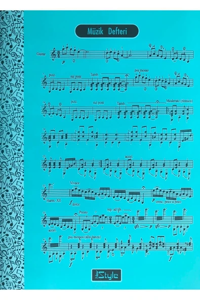 UMUT DEFTER New Style Plastik Kapak Dikilşli A4 40 Yp Müzik Defteri ürün görseli 1