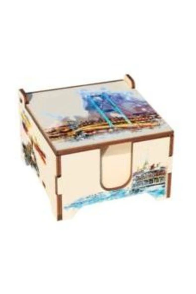 KESKİN COLOR Desenli Ahşap Küp Bloknot ürün görseli