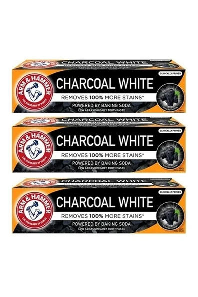 Arm & Hammer Kömür Beyaz Charcoal White Diş Macunu 75 Ml X 3 Adet ürün görseli