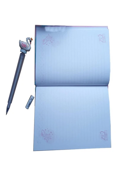 Gülpaş Kırtasiye Hatıra Defteri Kilitli Kız Modeli Günlük Defteri Unicorn Hediye Kutulu 80 Yaprak Çizgili 1 Adet Drea - Resim 3