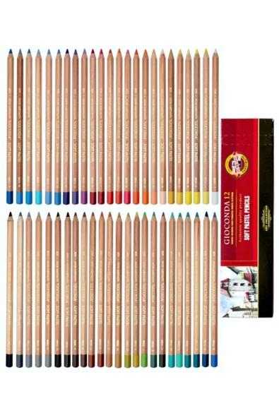 Koh-İ Noor Hardmuth Gioconda Soft Pastel Kalem 8804 Sepia Dark Kaliforniya Sedir Ağacı - Resim 3