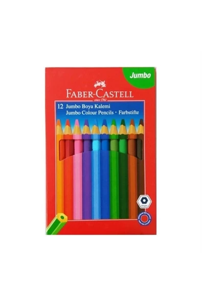 Faber Castell L - Jumbo Kuru Boya 12 Renk Tam Boy 951000 ürün görseli 1