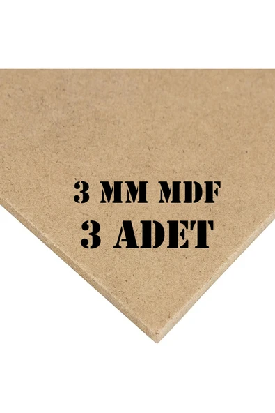 Kampus Kırtasiyem 3mm 35x50 Cm 3 Adet Ham Mdf, Mdf Levha, Duralit, Resim Altlığı ürün görseli 1