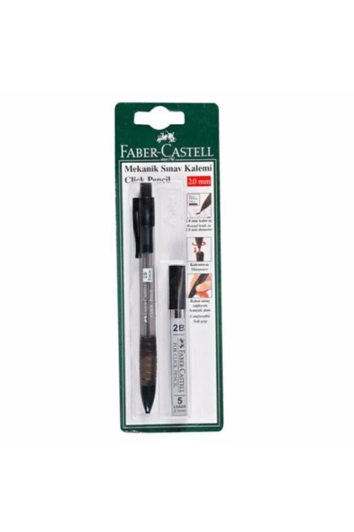 Faber Castell 508113283 FABERCASTEL MEKANİK SINAV KALEMİ 2,0MM UÇ STANDLI - Resim 3