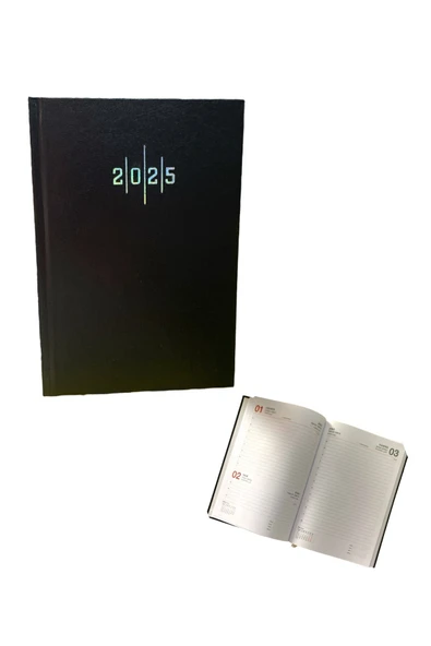 ALTAŞ 2026 Ajanda Ekonomik Cilt Bezli Çizgili Günlük Ajanda 14cm X 20cm Siyah Renk Gönderilecektir ürün görseli 1