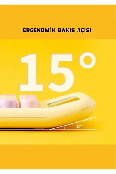 Sitarem Sanal İnternet Mağazacılığı Renkli  12 Hane Mekanik Hesap Makinası Büyük Ekranlı 4 Fonksiyonlu (SARI) - Resim 6