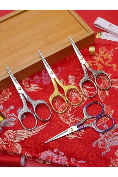 Choice Yeni Paslanmaz Çelik Nakış Makası Kumaş İpliği Dikiş Makası El Sanatları Ev Nakışı İçin... - Resim 8