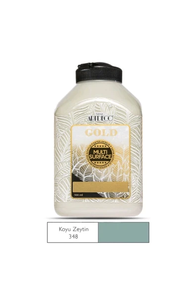 Artdeco lisans kırtasiye Gold Multi-surface Akrilik Boya 500 ml Koyu Zeytin 348 P ürün görseli 1