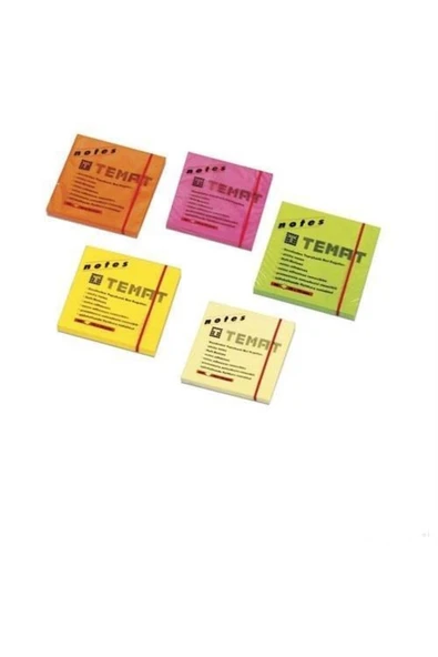 Temat Yapışkanlı Not Kağıdı 75x75 Mm Pastel Sarı 10483 ürün görseli
