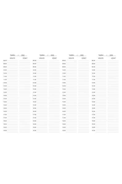 Kampus Kırtasiyem Kuaför Randevu Defteri - 380 Günlük - 95 Yaprak - Üstten Açmalı - Tek Yön Baskılı - Resim 3