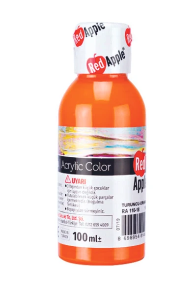Red Apple Kırmızı Akrilik Boya 100 ml Ra110-23 ürün görseli 1