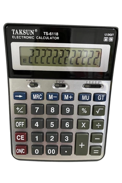 Kampüs Kırtasiyem Ts-6118 12 Haneli Büyük Boy Hesap Makinesi, One Size - Resim 3