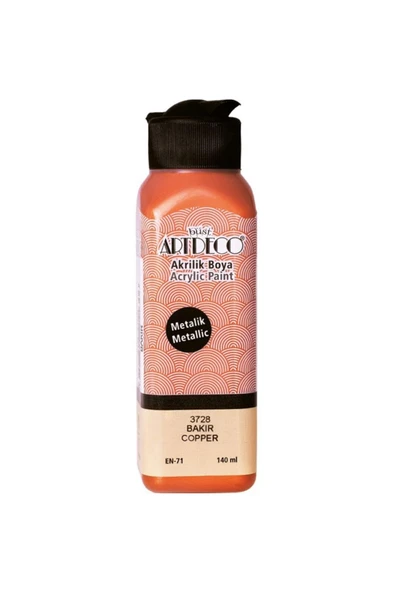 Artdeco lisans kırtasiye Akrilik Boya 140ml Metalik Bakır 3728 ürün görseli 1