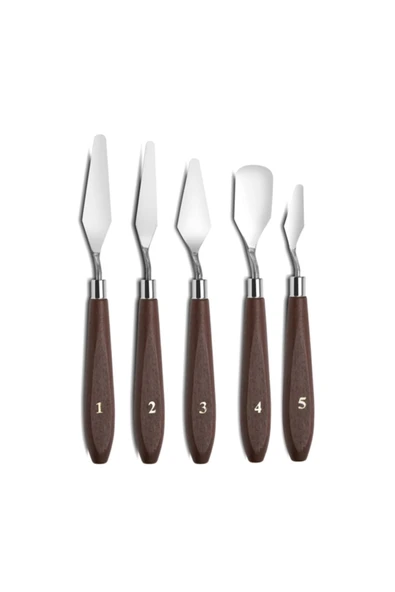 Kampus Kırtasiyem 5 Li Metal Spatula Seti, Çelik Spatul, Akrilik, Yağlı Boya, Hobi Çalışmaları - Resim 2