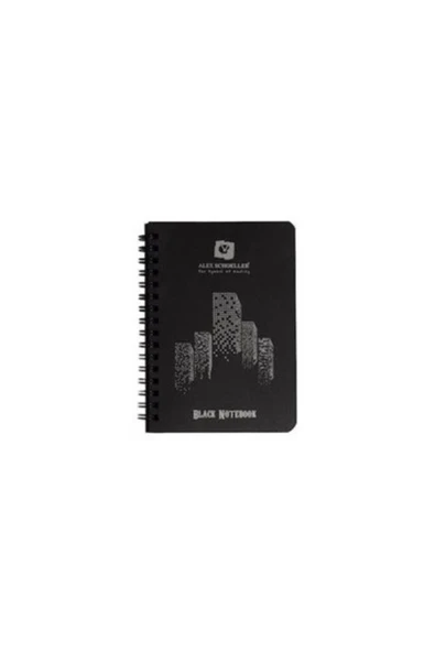 Alex Schoeller Sipiralli Pp Kapak A6 Siyah Defter ürün görseli 1