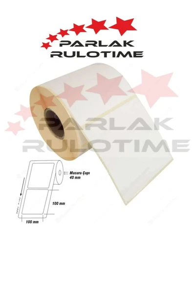 Kampus Kırtasiyem 100*100 Eco Termal Barkod Kargo Ürün Etiketi 500 Sarım 40 Mm Göbek ürün görseli