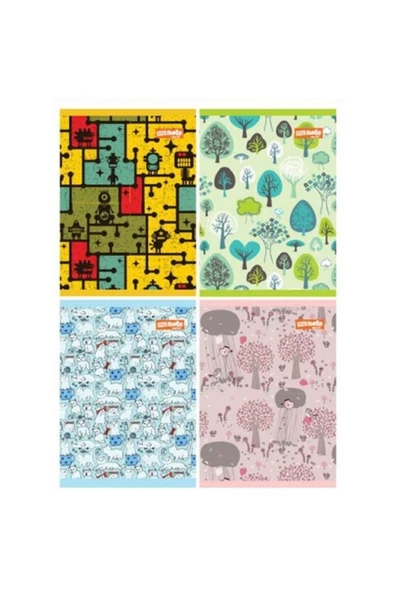 Mynote Text Up 100 Yaprak A4 Çizgili Defter / Karışık Renk - Resim 2