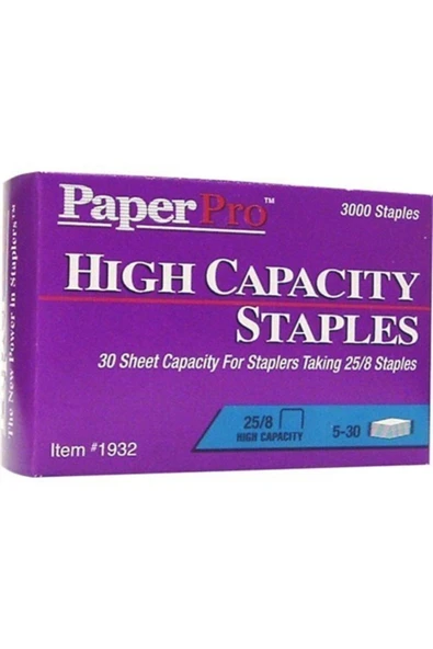 PaperPro 1932 Beyaz Zımba Teli 3000 Adet 30 Yaprak Kapasiteli ürün görseli
