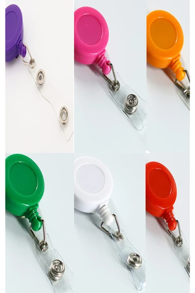 Kampus Kırtasiyem Yeşil Yaka Kartı Aksesuarı Kart Yoyosu Plastik Yoyo Yaka Kartlığı Yaka Ipi Boyun Askı Ipi - Resim 3