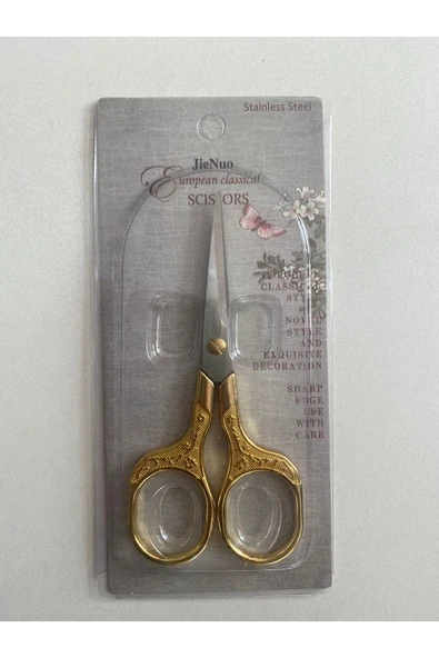 Kampus Kırtasiyem Desenli Nişan Söz Makası Gold ürün görseli 1