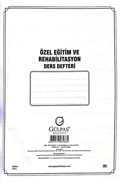 Gülpaş Kırtasiye Özel Eğitim Ve Rehabilitasyon Ders Defteri 11 Seans 78 Sayfa A4 - Resim 2