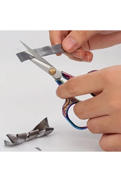 Kampus Kırtasiyem Vintage Tarzı Paslanmaz Çelik Makas - Resim 4