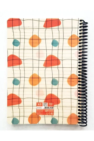 Umur Kırtasiye Mynote Light Blok Krem Kağıt A5 80 Yaprak Kareli Spiralli Defter Hafif Göz Yormayan Kağıt - Resim 2