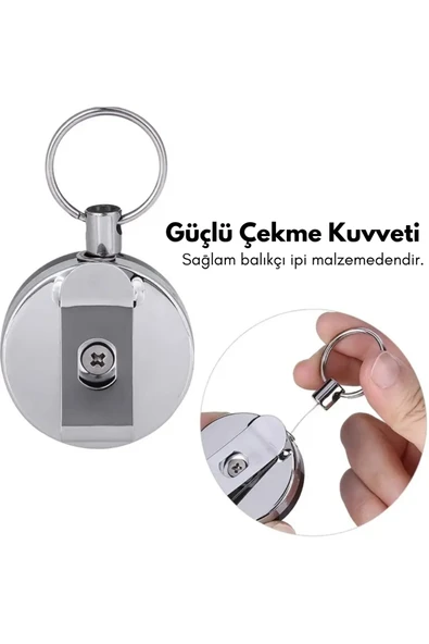 Kampüs Kırtasiyem Full Metal Premium Çelik Kasa Yoyo Yaka Kartlık - Resim 7