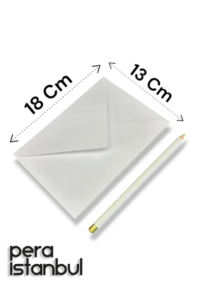 Kampus Kırtasiyem 12 Adet 13*18 Beyaz Davetiye Lüks Tebrik Kartı Mektup Mühür Cüzdan Büyük Kapasiteli Torba Zarf - Resim 2