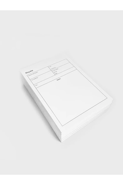 Kampus Kırtasiyem Reçete-100'er Yapraklı 5 Cilt-80gr/m² 1. Hamur Beyaz Kağıda Baskılı-üstten Tutkallı-koparılabilir-a5 - Resim 2