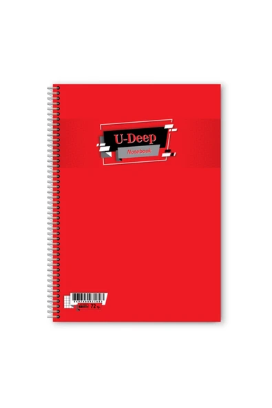 UMUT DEFTER U-deep A4 Çizgili Plastik Kapak Spiralli Defter 72 Yaprak ürün görseli 1