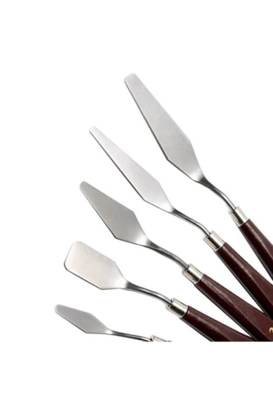 Limmy Resim Spatula Seti, Metal Spatula 5'li (painting Knife) - Resim 4