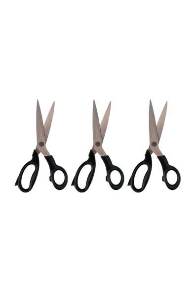 Kampus Kirtasiyem 3 Adet Taksun Gl120 Terzi Kumaş Makası 23 Cm 9inç Makas Kaliteli Orijinal Kumaş Kot Paça Keser Gl120 ürün görseli 1