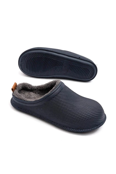 Gezer 12464 Eva İçi Kürklü Islak Zemin Erkek Kışlık Ev Bahçe Sokak İş Terliği - Resim 8