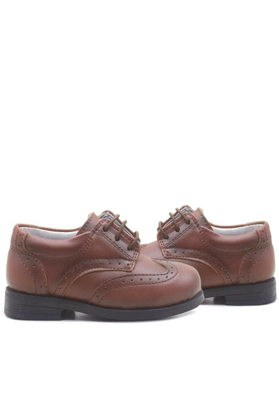 Rakerplus Titan Kahverengi Bağcıklı Klasik Erkek Bebek Ayakkabı - Resim 7