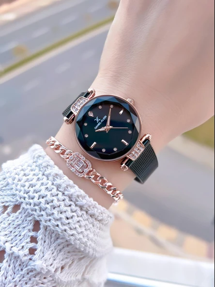 Daniel Klein Çelik Kordonlu 2 Yıl Garantili 3 Atm Suya Dayanıklı Kadın Kol Saati+Bileklik BF.10981.6 - Resim 2