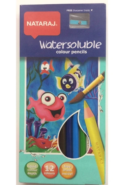 Nataraj Suluboya Kalemi 12 Renk ürün görseli 1