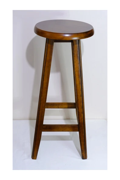 ARMES EV CONCEPT El Yapımı Doğal Ahşap Yuvarlak Tabure (60 CM) – Şık Ve Dayanıklı - Resim 5