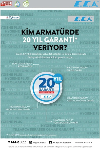 Eca E.c.a Spylos Banyo Lavabo Bataryası 20 Yıl Garantili Lavabo Bataryası 102188125 - Resim 5