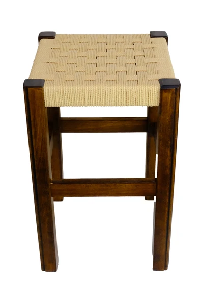 ARMES EV CONCEPT El Yapımı Ahşap Örmeli Hasır Tabure 45 Cm | Şık Ve Zarif Tasarım - Resim 4