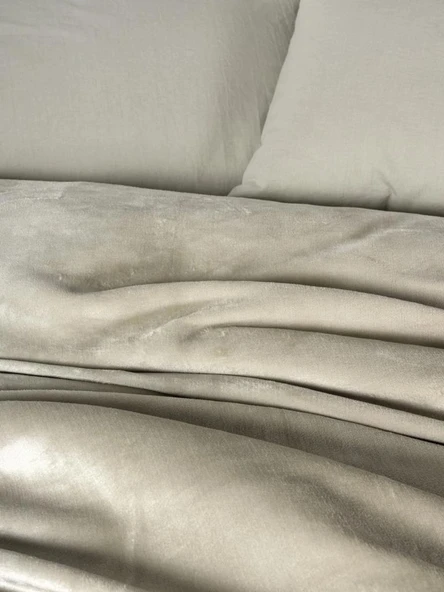 COTTON BOX VELVET ÇİFT KİŞİLİK NEVRESİM TAKIMI FLOSSY TAŞ - Resim 2