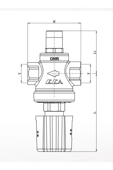 Eca Basınç Düşürücü Valf 3/4" Volanlı Tip Vida X Iç Vida 602111096 - Resim 2