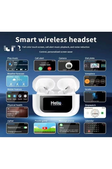 LENSUN Air Pro 2 Anc Dokunmatik Ekranlı Bluetooth Kulaklık İos Android Tüm Telefonlara Uyumlu - Resim 4