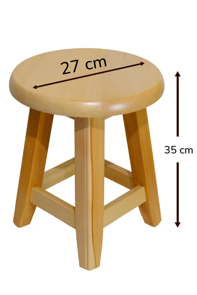 ARMES EV CONCEPT Ahşap Tabure (35 CM) – Şık Ve Dayanıklı - Resim 2