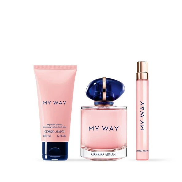 Giorgio Armani My Way EDP 90 ml + 10 ml + 50 ml Body Lotion Kadın Parfüm Seti - Resim 2