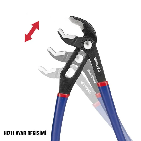 WORKPRO WP231086 200MM CR-V Profesyonel Ayarlı Düğmeli Fort Pense - Resim 8