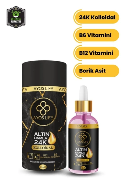 AYOSLİFE ALTIN DAMLA 200PPM 20ML VİT. B6 & VİT. B12 - Resim 2